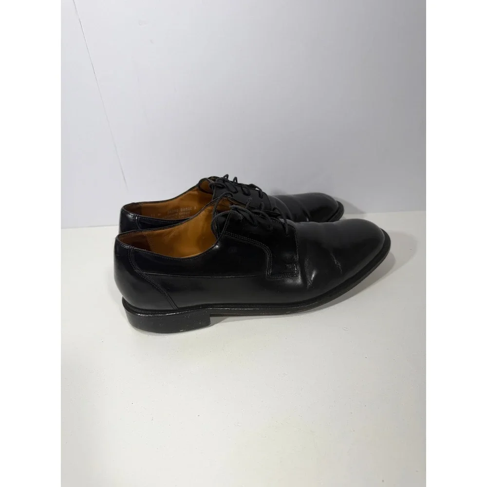 Bostonian First Flex Mens Black Leather Plain Toe Derby‎ Dress Shoes 25070 11 M